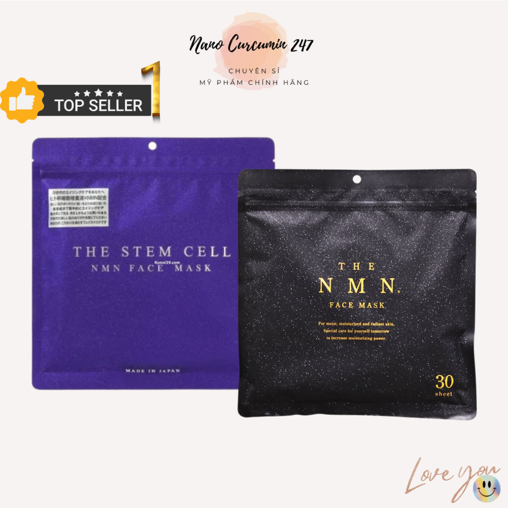 Mặt Nạ The Stem Cell NMN Face Mask Mặt Nạ Tế Bào Gốc Dưỡng Da Nâng Cơ Trẻ Hóa 30 Miếng