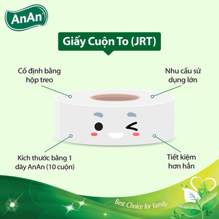 Giấy vệ sinh cuộn lớn cao cấp an an 700g jrt bathroom tissue
