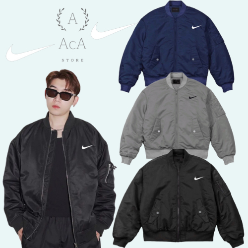 ÁO Khoác Bomber Nike 3 Lớp Nam Nữ, Chính Hãng Cao Cấp Phong Cách Hàn Quốc ,Hàng XỊn Chất Dày Dặn Hàng Hót Mẫu Mới. ACA