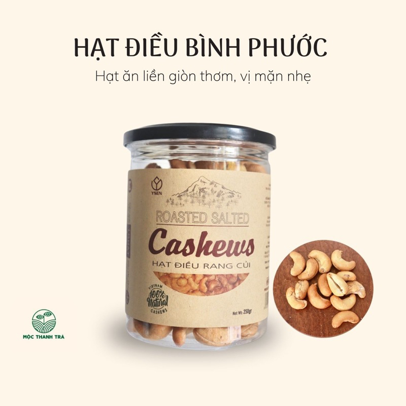 . Hạt Điều Rang Củi chỉ 1% muối , Hạt điều Bình Phước rang chuẩn, vị mặn nhẹ, thơm giòn