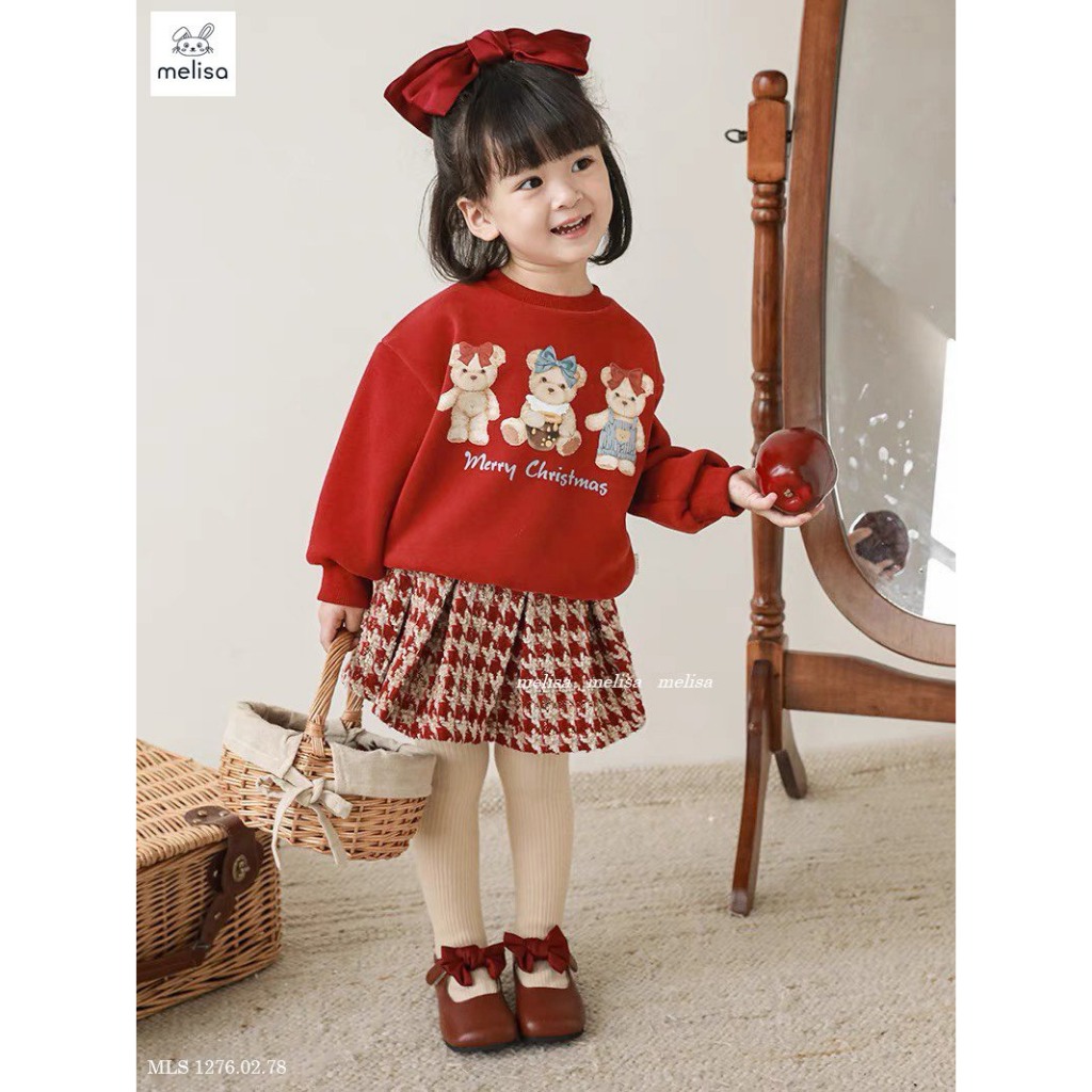 Set áo chân váy Melisa Noel hình gấu