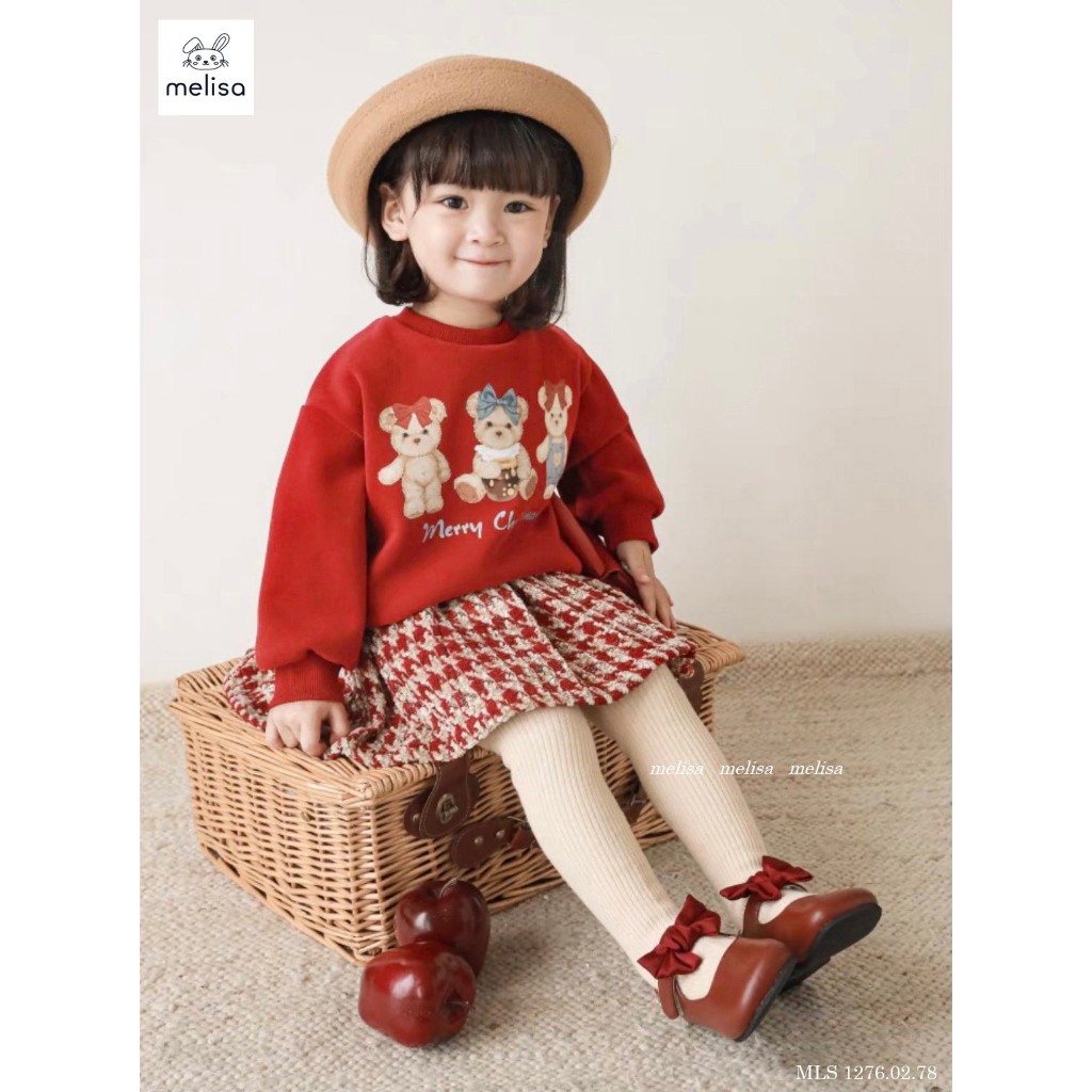 Set áo chân váy Melisa Noel hình gấu