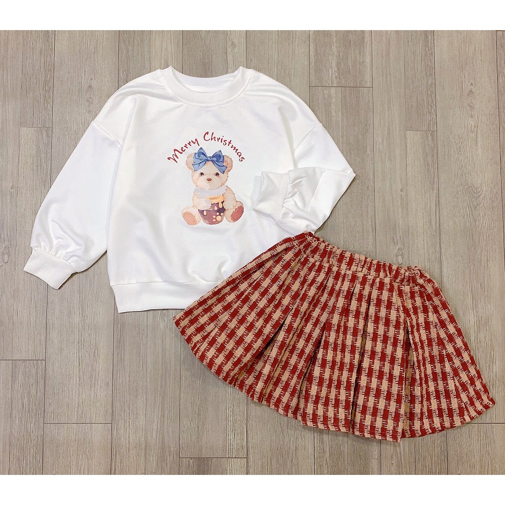 Set áo chân váy Melisa Noel hình gấu