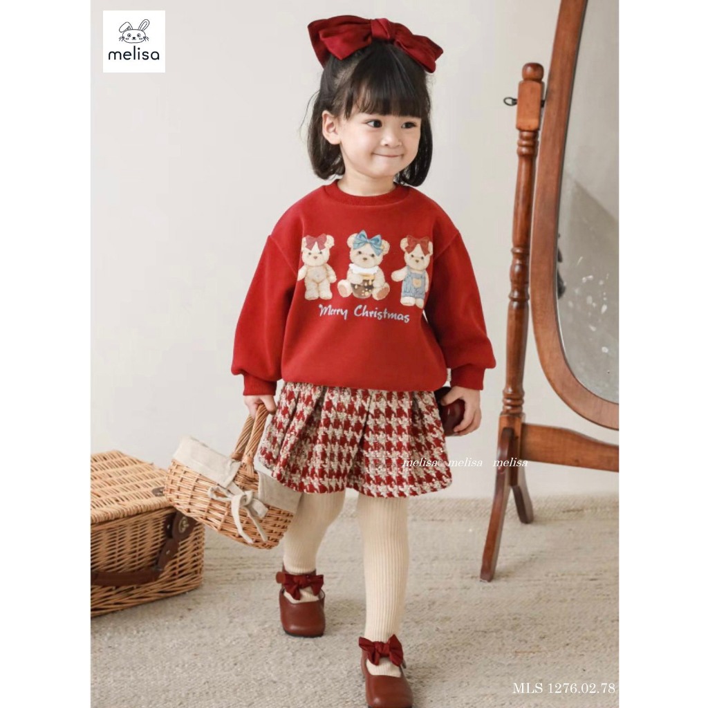 Set áo chân váy Melisa Noel hình gấu
