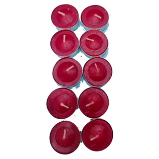 Màu đỏ hoặc vàng - 10 viên Đèn cầy nắp nhôm - tealight cháy 2h không mùi, không khói