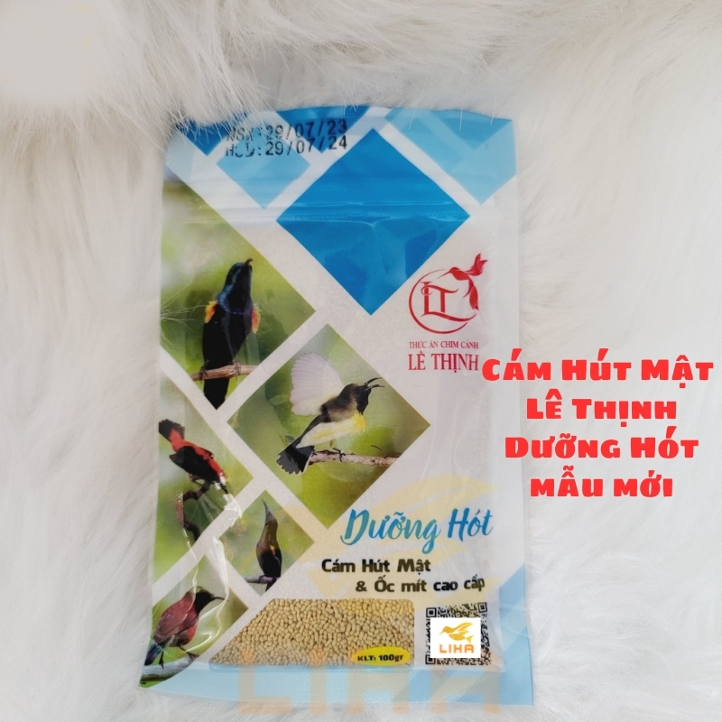 Cám Chim Hút Mật, Ốc Mít Lê Thịnh 100gr - Thức Ăn Chim Cao Cấp - Mua 5 gói tặng 1 thìa xúc cám