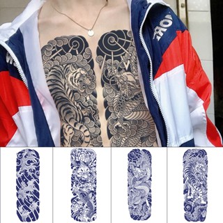 Hình xăm 15 ngày full lưng, bụng, cánh tay kết hợp, hình xăm tạm thời bền đẹp