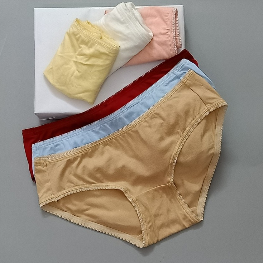 Quần lót nữ cotton cạp thấp Vicci QV.102 mềm mại màu da