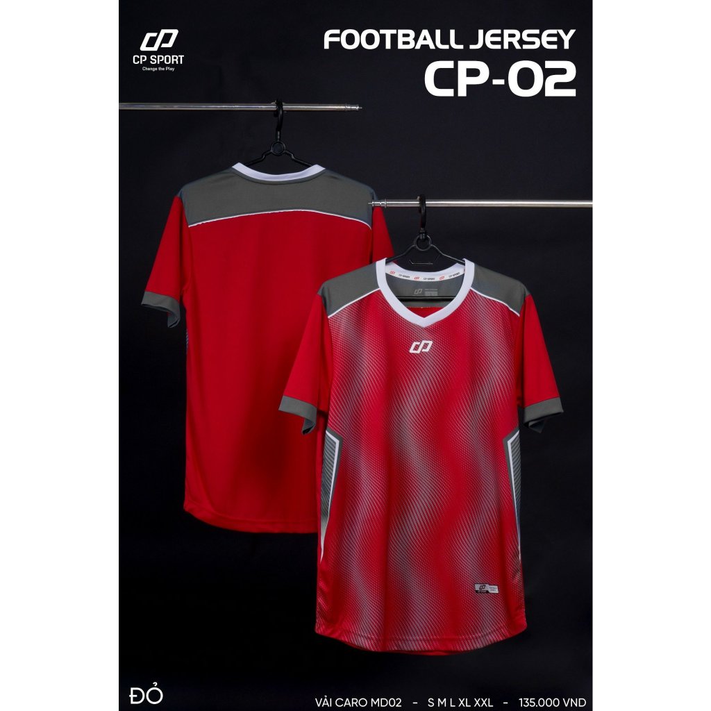 ÁO BÓNG ĐÁ KHÔNG LOGO THIẾT KẾ CP 02 THUN CAO CẤP - BỘ QUẦN ÁO BÓNG ĐÁ KHÔNG LOGO THIẾT KẾ 2024