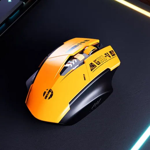 Chuột không dây bluetooth kiêm wireless INPHIC A9 pin sạc có đèn báo pin - Silent click không âm thanh