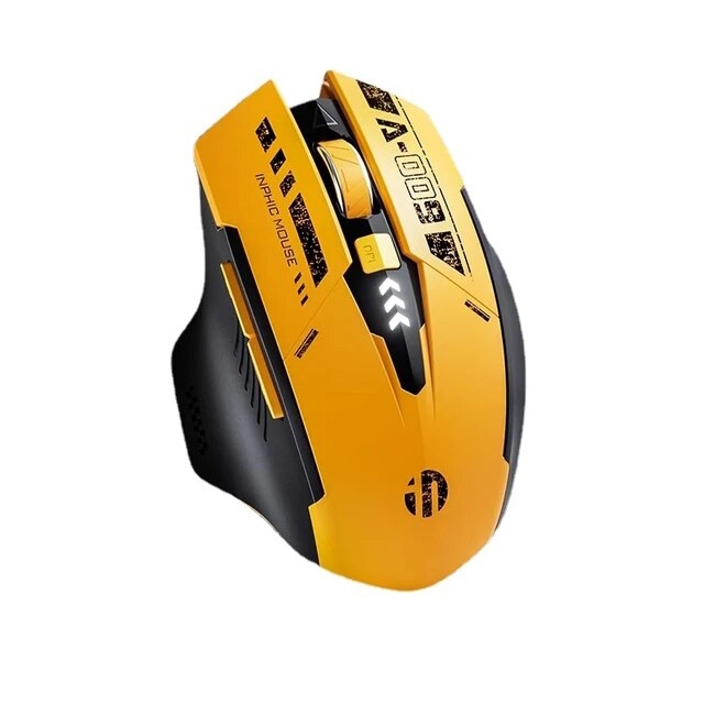 Chuột không dây bluetooth kiêm wireless INPHIC A9 pin sạc có đèn báo pin - Silent click không âm thanh
