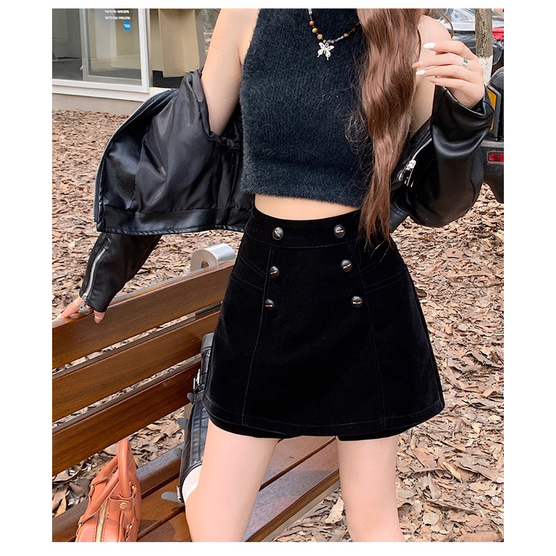 Quần Nhung Giả Váy BIGSIZE Cạp Cao Tôn Dáng_Tcstore98