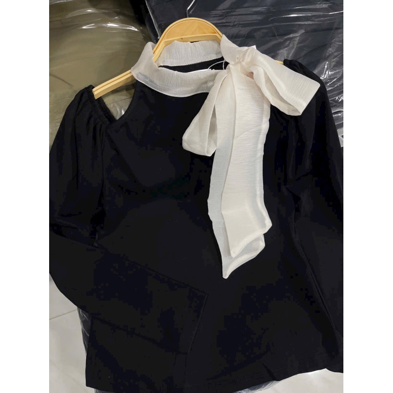 Áo Tiểu Thư Cổ Nơ Khoét Vai BIGSIZE Siêu Xinh_Tcstore98