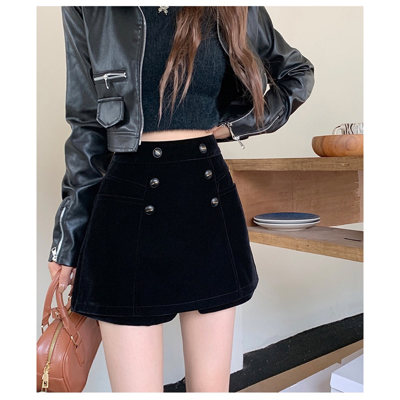 Quần Nhung Giả Váy BIGSIZE Cạp Cao Tôn Dáng_Tcstore98