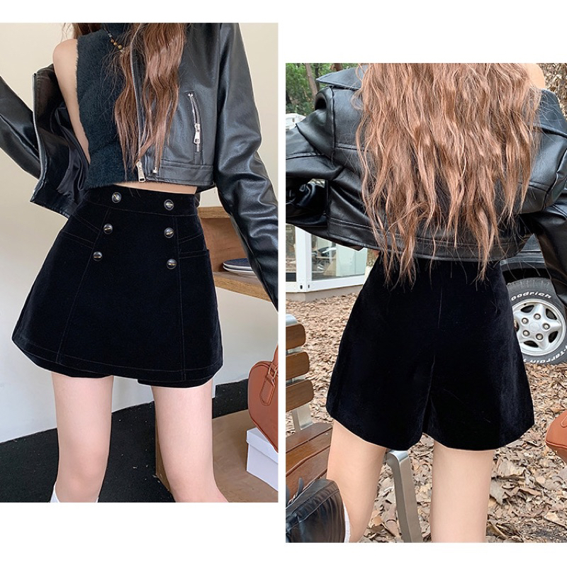 Quần Nhung Giả Váy BIGSIZE Cạp Cao Tôn Dáng_Tcstore98