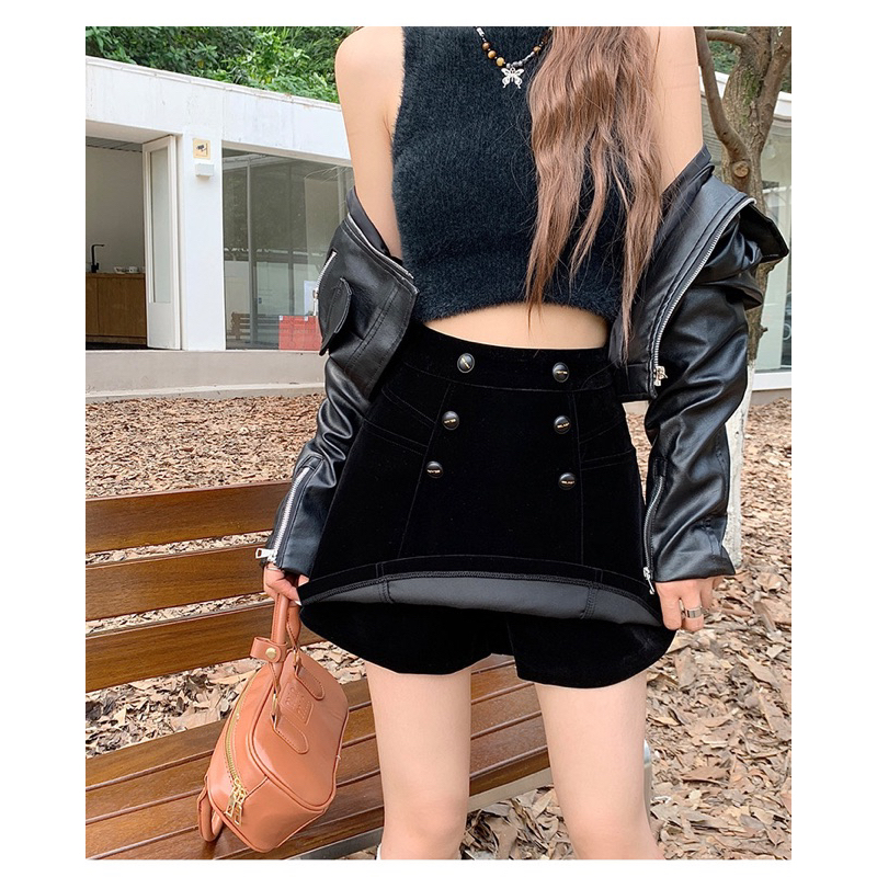 Quần Nhung Giả Váy BIGSIZE Cạp Cao Tôn Dáng_Tcstore98