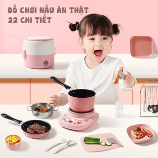  Đồ chơi nấu ăn thật 22 chi tiết đồ chơi nhà bếp mini cho bé trải nghiệm. 