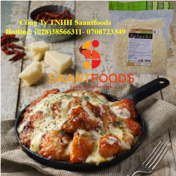 Phô Mai Bào Sơi Zelachi gói nhãn cam  - 1KG