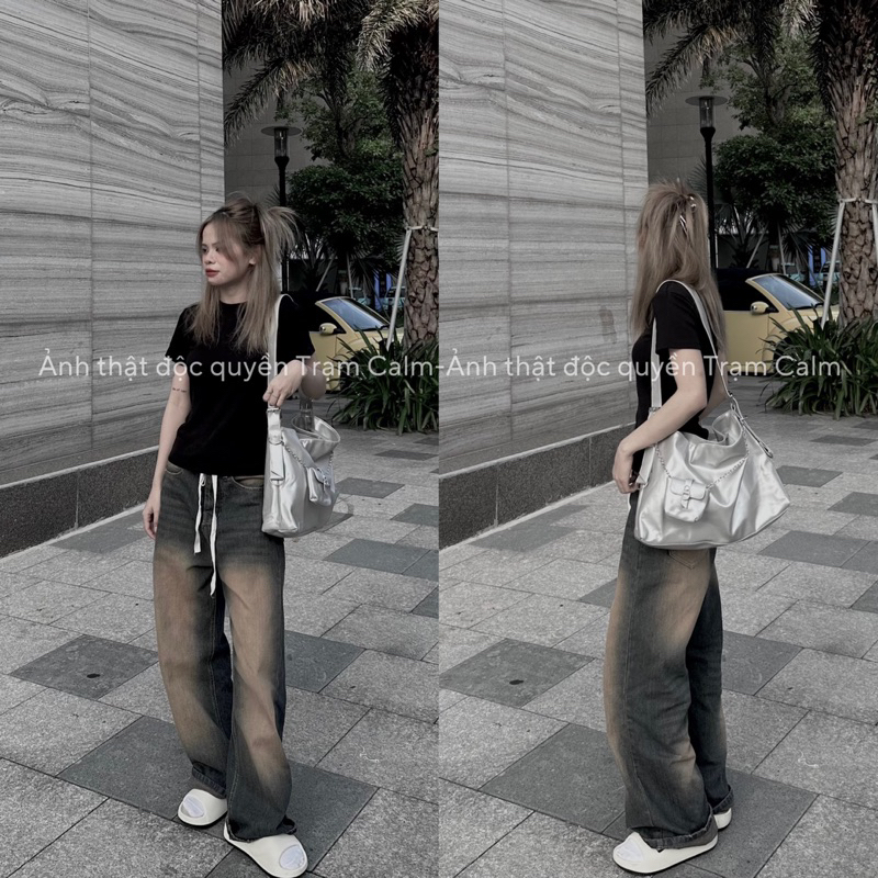 Túi da kèm bag nhỏ nam nữ năng động -tramcalm