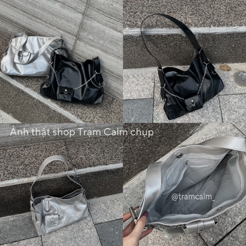 Túi da kèm bag nhỏ nam nữ năng động -tramcalm