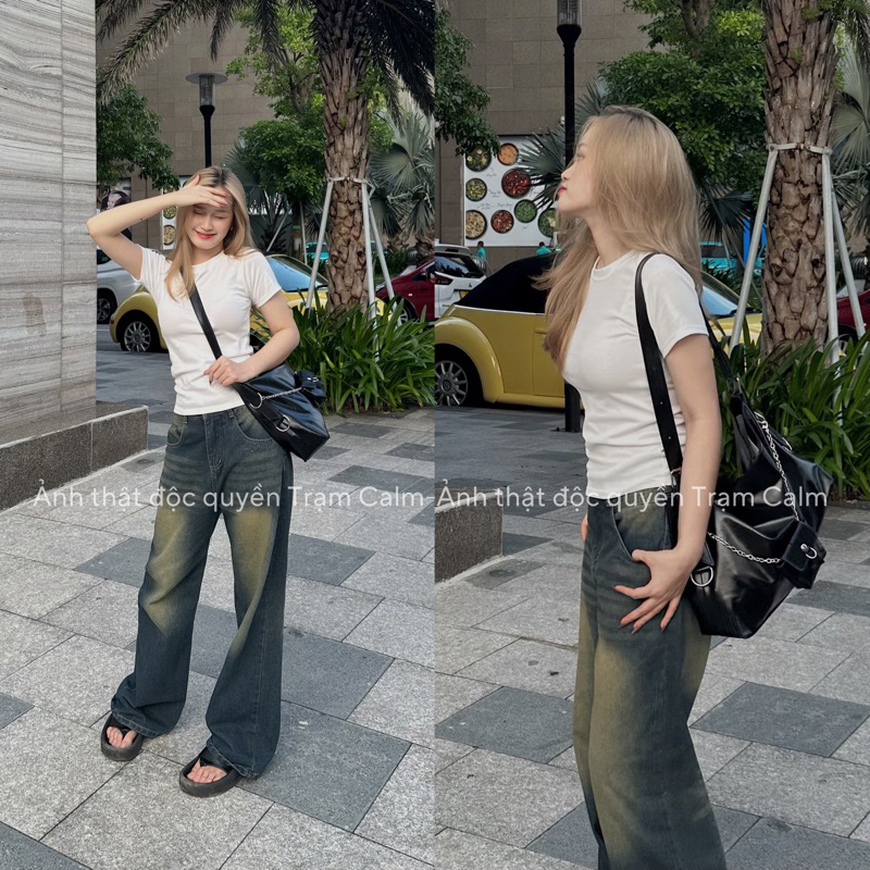 Túi da kèm bag nhỏ nam nữ năng động -tramcalm