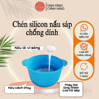 Que chén silicon chống dính chịu nhiệt, nấu sáp wax lông chuyên dụng - CP20