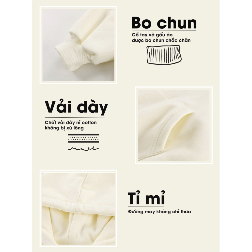 Áo hoodie cúc bấm không dây nỉ bông dày form rộng Unisex Nam Nữ . Gắn tag KANG Siêu hot Chất siêu xịn