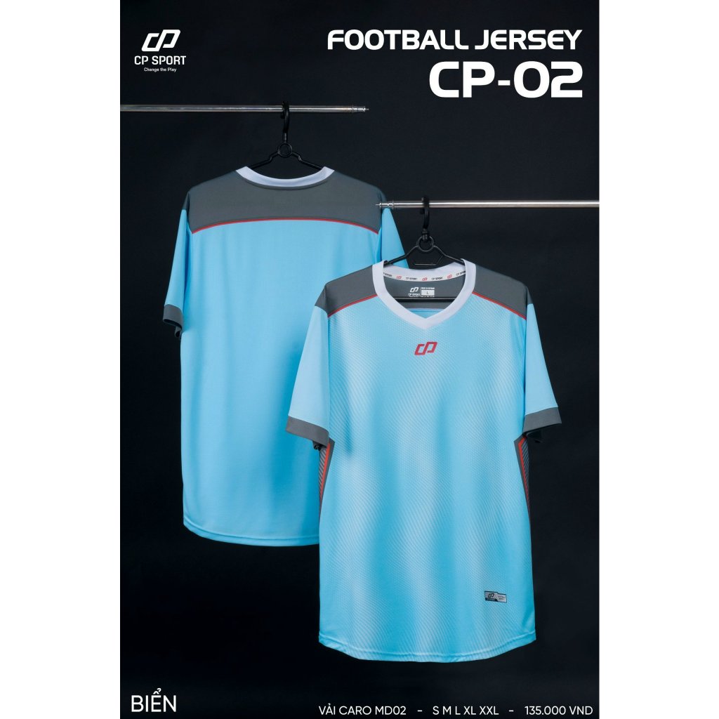 ÁO BÓNG ĐÁ KHÔNG LOGO THIẾT KẾ CP 02 THUN CAO CẤP - BỘ QUẦN ÁO BÓNG ĐÁ KHÔNG LOGO THIẾT KẾ 2024