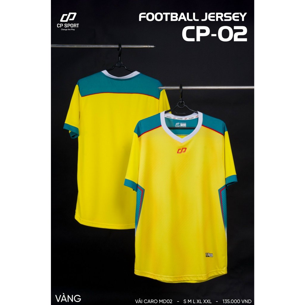 ÁO BÓNG ĐÁ KHÔNG LOGO THIẾT KẾ CP 02 THUN CAO CẤP - BỘ QUẦN ÁO BÓNG ĐÁ KHÔNG LOGO THIẾT KẾ 2024