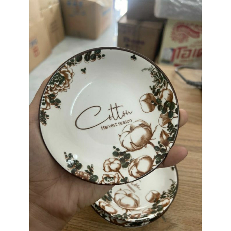 Set 2 đĩa tiêu hoa cotton