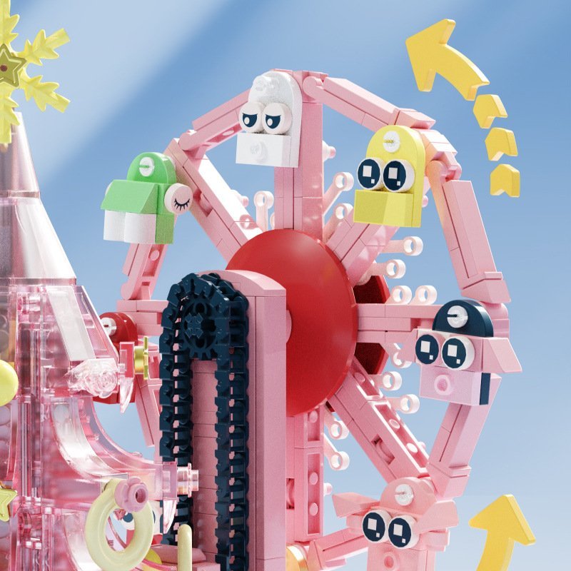 Đồ Chơi Lắp Ráp LEGO Mô Hình Hộp Nhạc Cây Thông Đu Quay Giáng Sinh Merry Christmas Có Đèn DK7030 Với 480+ PCS