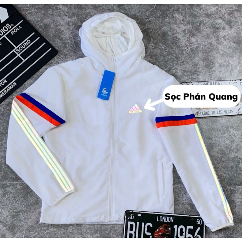 Áo Khoác Đù 2 Lớp Thể Thao Nam Nữ Có Mũ Màu Đen A D I D A S Cao Cấp,Mềm Mịn Áo Khoác Thu Đông