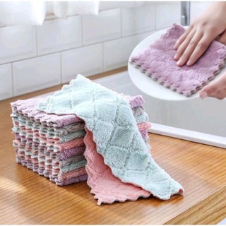 Khăn lau bếp đa năng 2 mặt siêu thấm, lau bếp, lau bát đĩa, cốc chén
