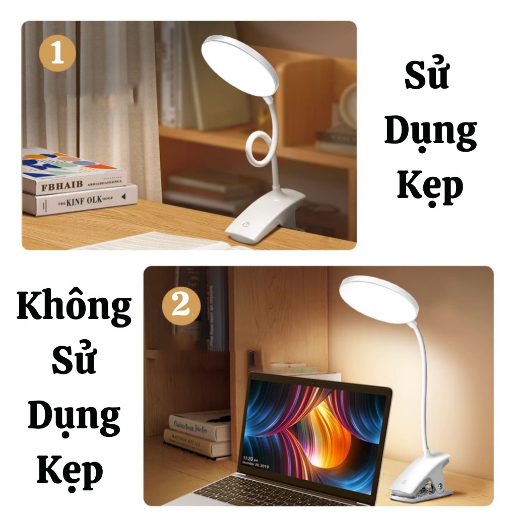 Đèn Bàn Học Wasabi Kẹp Bàn Đọc Sách Đa Năng