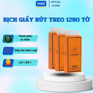 Giấy Vệ Sinh Đa Năng CHEERFUL Treo Tường Dạng Rút Nội Địa Trung 4 Lớp Túi 1280 Tờ Chất Liệu Gỗ Nguyên Sinh Tiện Lợi