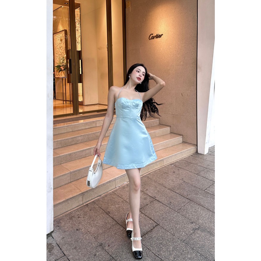 Đầm Nữ Dự Tiệc Hai Dây Tafta Form Xòe  - DALIN DRESS - GOÛT DE JUN