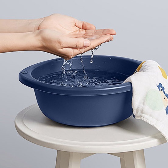 Chậu rửa mặt, tay, chân KUB 2400ml bằng nhựa PP dày dặn, chậu nhựa cho bé