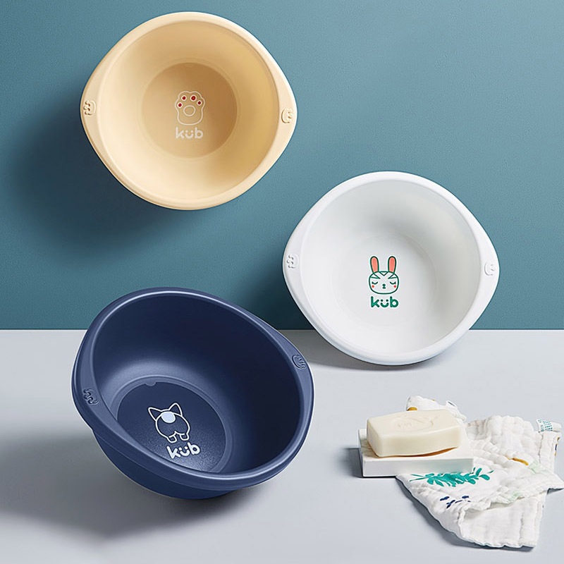 Chậu rửa mặt, tay, chân KUB 2400ml bằng nhựa PP dày dặn, chậu nhựa cho bé