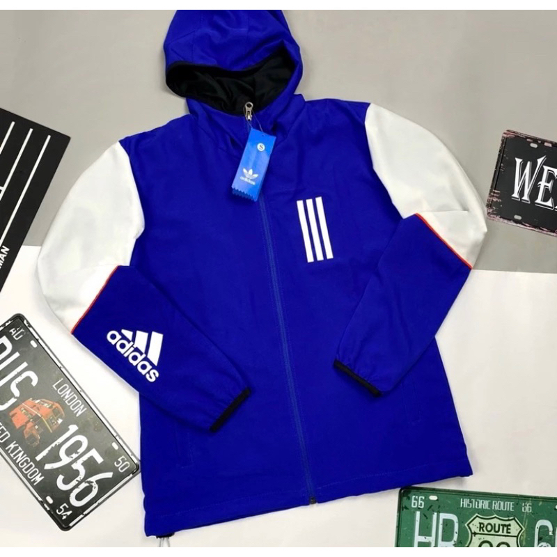 Áo Khoác Dù 2 Lớp Chống Nắng Â D I Trượt Nước Màu Xanh Thể Thao Thời Trang - Áo Khoác Dù Nam Nữ