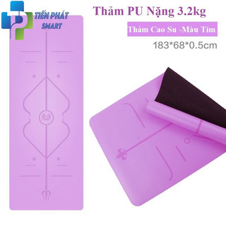 Thảm YOGA Định tuyến Cao su PU 5mm( tặng dây buộc)-Bảo hành 12 tháng