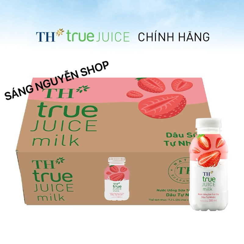 Thùng 24 Chai Nước Uống Sữa Trái Cây TH True Juice Milk 300ml  Đủ Vị
