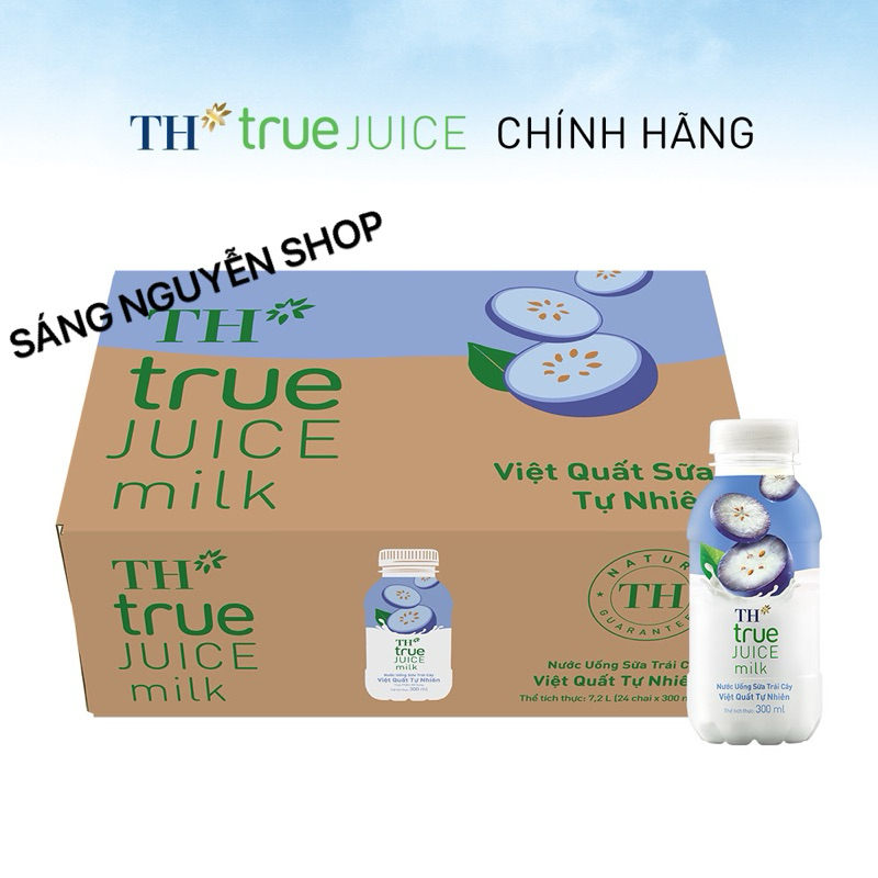 Thùng 24 Chai Nước Uống Sữa Trái Cây TH True Juice Milk 300ml  Đủ Vị