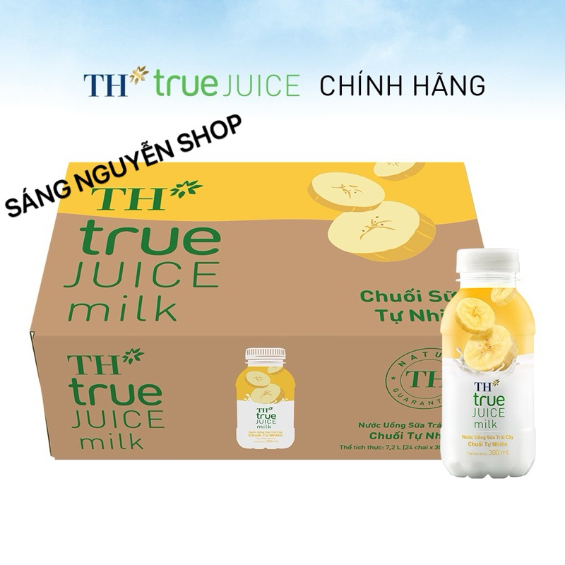 Thùng 24 Chai Nước Uống Sữa Trái Cây TH True Juice Milk 300ml  Đủ Vị