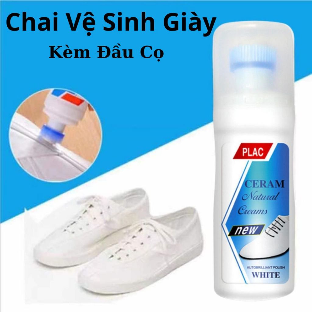 Chai Tẩy Trắng Giày Dép Kèm Đầu Cọ, Nước Tẩy Trắng Giày Túi Xách Tẩy Vết Ổ Vàng Lâu Năm, Bình Vệ Sinh Giày Tiện Lợi