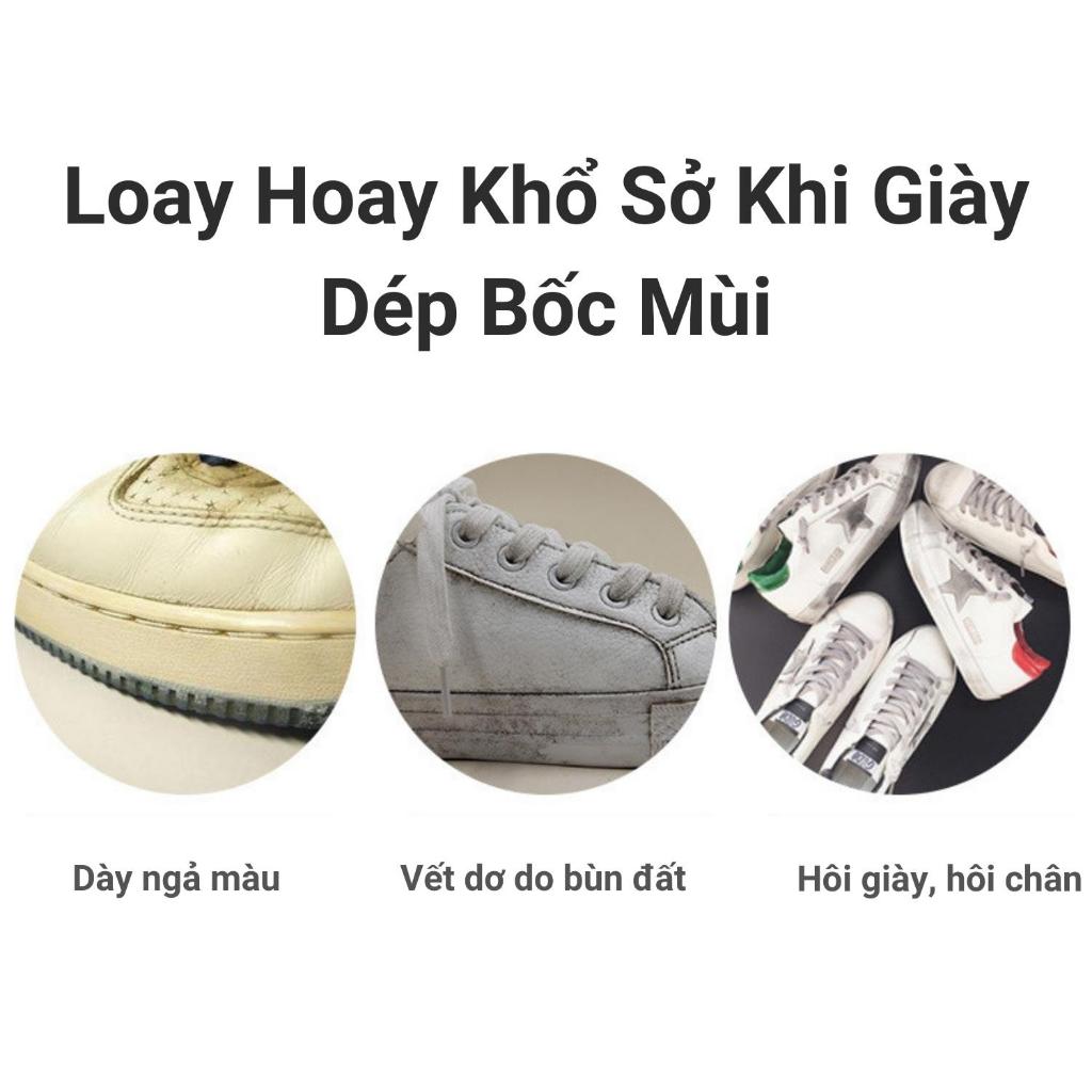 Chai Xịt Vệ Sinh Tẩy Trắng Giày Dép Túi Xách 100ML, Chai Tẩy Trắng Giày Tẩy Vết Ố Vàng Làm Sạch Giày Nhanh Chống