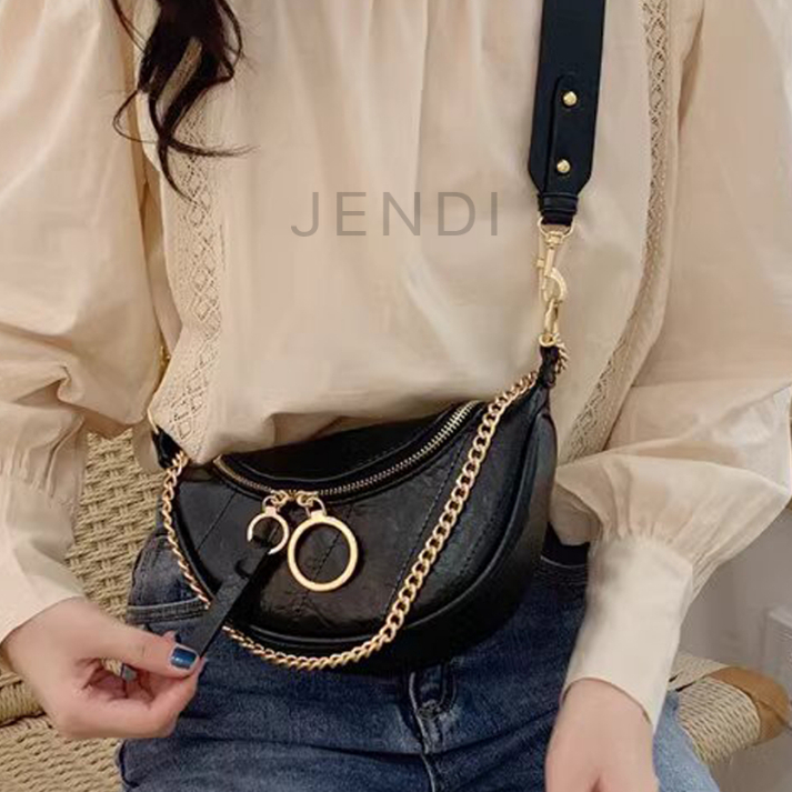 Túi Đeo Chéo Vai Hình Bao Tử Cho Nữ Dây Da Trẻ Trung Phong Cách Hàn Quốc JD23