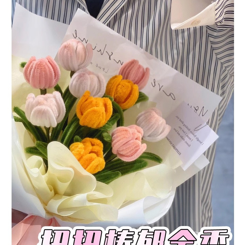 Set 100 Dây kẽm nhung màu pastel làm đồ trang trí handmade, Dây kẽm lông làm đồ chơi, hoa, ố