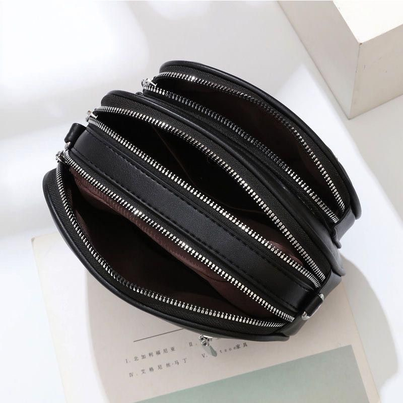 Túi xách nữ đeo chéo ba ngăn đựng vừa điện thoại, Túi xách nữ đeo vai đeo chéo  thêu phối chữ đính đá lấp lánh M235