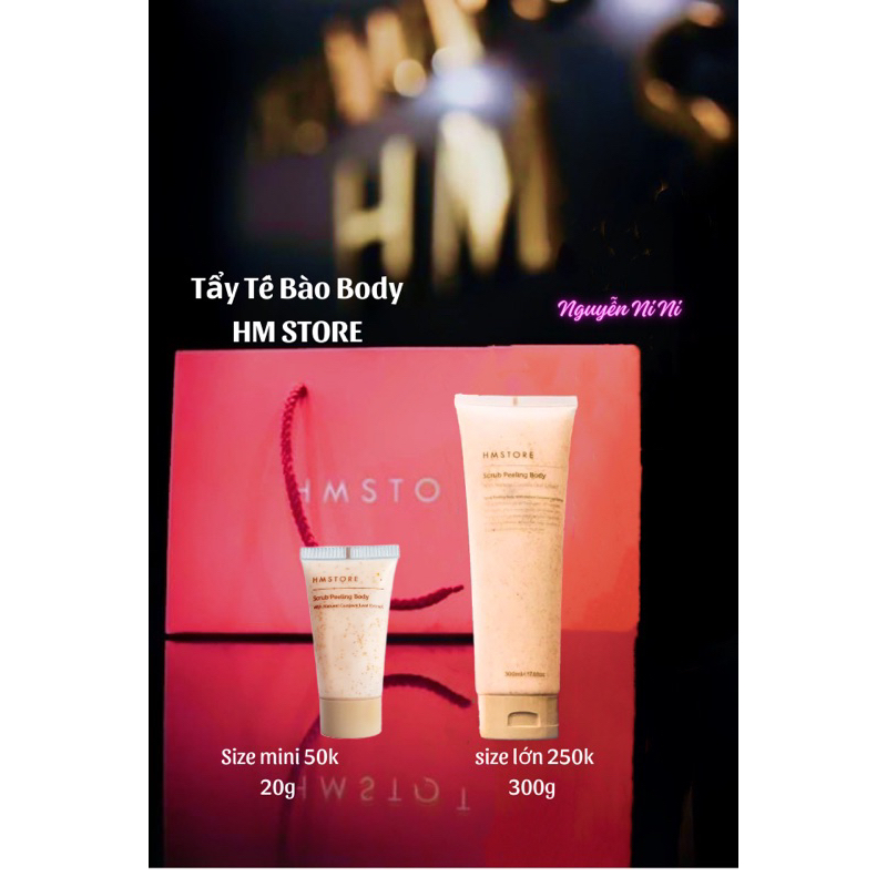 Tẩy Da Chết Body toàn thân size lớn hấp thụ kem dưỡng hiệu quả hơn HMSTORE Scrub Peeling Body 300ml