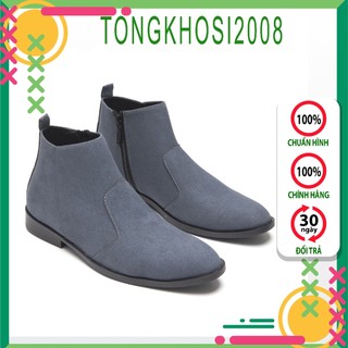Giày chelsea boot nam cổ khóa cực đẹp - cb521-bucxamkhoa-tongkhosi2008